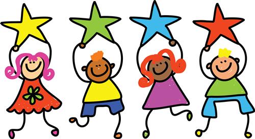 image of students holding stars